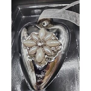 Dillard's Trimsetter Mercury Glass Heart Shaped Christmas Ornament  Original Box